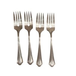 Oneida Community Paul Revere Seafood Cocktail Forks Set of 4 Silverplate